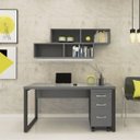 Ver imagem 1 de Kit 4 Peças 2 Prateleiras 1 Mesa 1 Gaveteiro P25