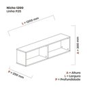 Ver imagem 3 de Kit 4 Peças 2 Prateleiras 1 Mesa 1 Gaveteiro P25