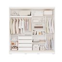 Ver imagem 5 de Guarda-Roupa Casal Elise 2 Portas de Correr 4 Gavetas com Espelhos e Pés Pm Home