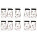 Ver imagem 1 de Kit 10 Puffs Luci cor bronze assento preto-GatMagazine GAT MAGAZINE