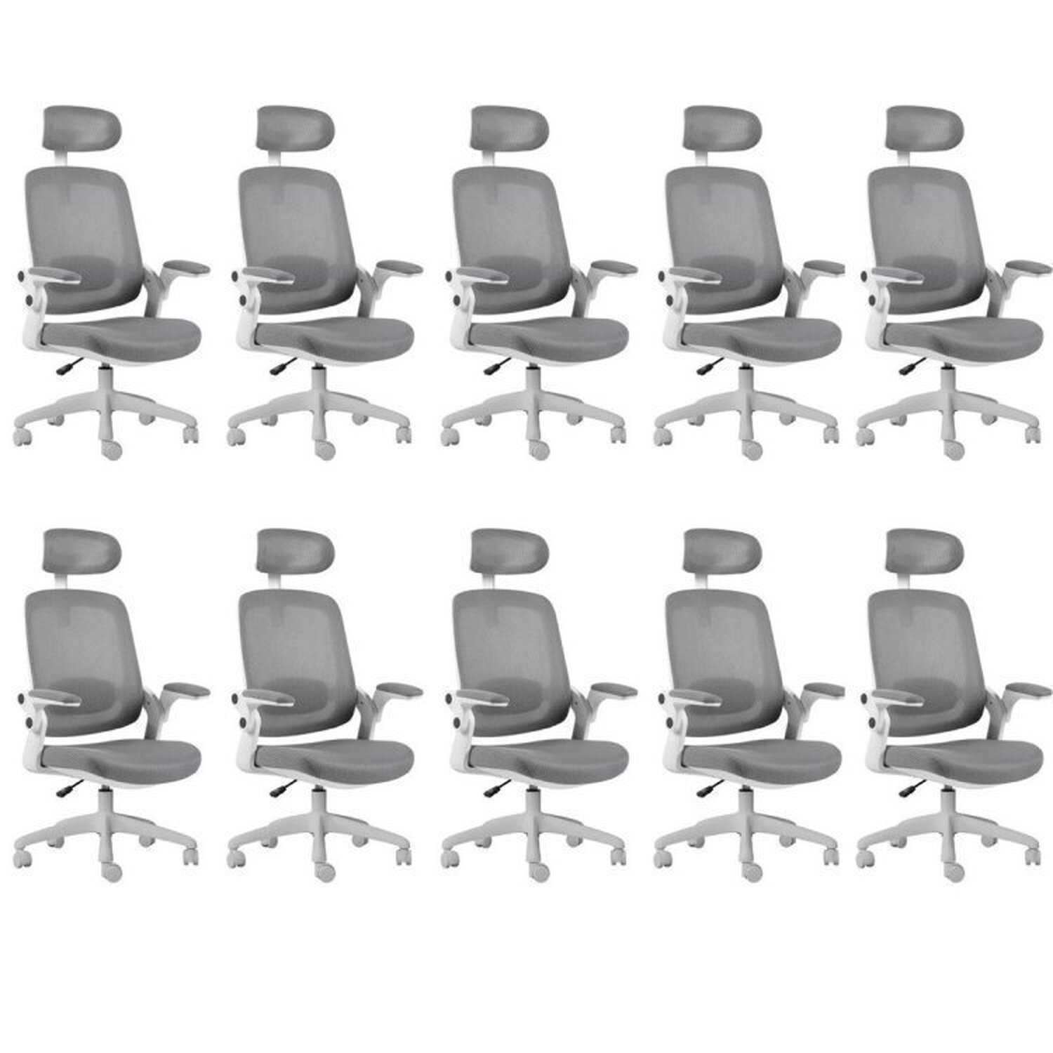 Kit 10 Cadeiras para Escritório Presidente com Nr17 Astra - 1