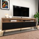 Ver imagem 1 de Rack Bancada para Tv Estilo Industrial Liberty Preto
