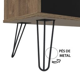 Rack Bancada para Tv Estilo Industrial Liberty Preto - 5