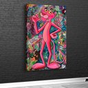 Ver imagem 1 de Quadro Pantera Cor de Rosa:150x100/BRANCA