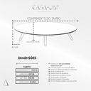 Ver imagem 7 de Mesa de Centro Oval Orgânico Laminada 100% MDF 100x45cm Londres Marrom