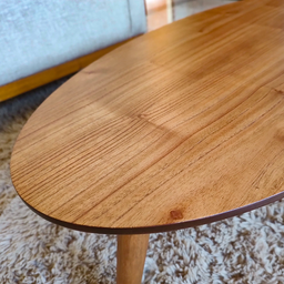 Mesa de Centro Oval Orgânico Laminada 100x45cm Londres - 6