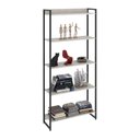 Ver imagem 3 de Kit 2 Estantes Multiuso Escritório Industrial 5 Prateleiras Areta 186x80cm C01 Snow - Lyam Decor