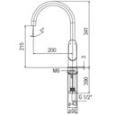 Ver imagem 2 de Monocomando para Cozinha de Mesa Bica Alta com Arejador Articulado Riviera Celite