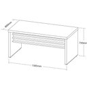 Ver imagem 4 de Mesa para Escritório e Home Office Atria Executiva 158 Cm A02 Carvalho Branco - Lyam Decor
