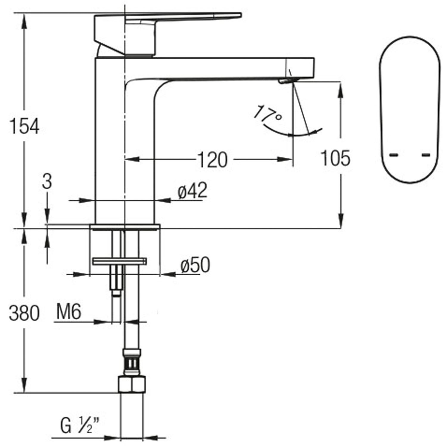 Monocomando para Lavatório de Mesa Bica Baixa Riviera Celite - 3