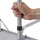 Ver imagem 3 de Mesa Dobravel Aluminio 2 Cadeiras Mesinha Praia Maleta Portatil Grande 120x60cm Altura Ajustavel