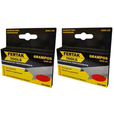 Grampos 14mm Tipo Reto para Grampeador de Pressão com 2000 Un | Fertak