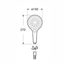 Ver imagem 2 de Ducha Manual 140 Mm com 3 Funções Plenum Round Roca
