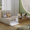 Ver imagem 1 de Cama Montessoriana Infantil com Nicho e Rampa CA030 Branco/Mel Yescasa
