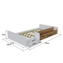 Ver imagem 3 de Cama Montessoriana Infantil com Nicho e Rampa CA030 Branco/Mel Yescasa