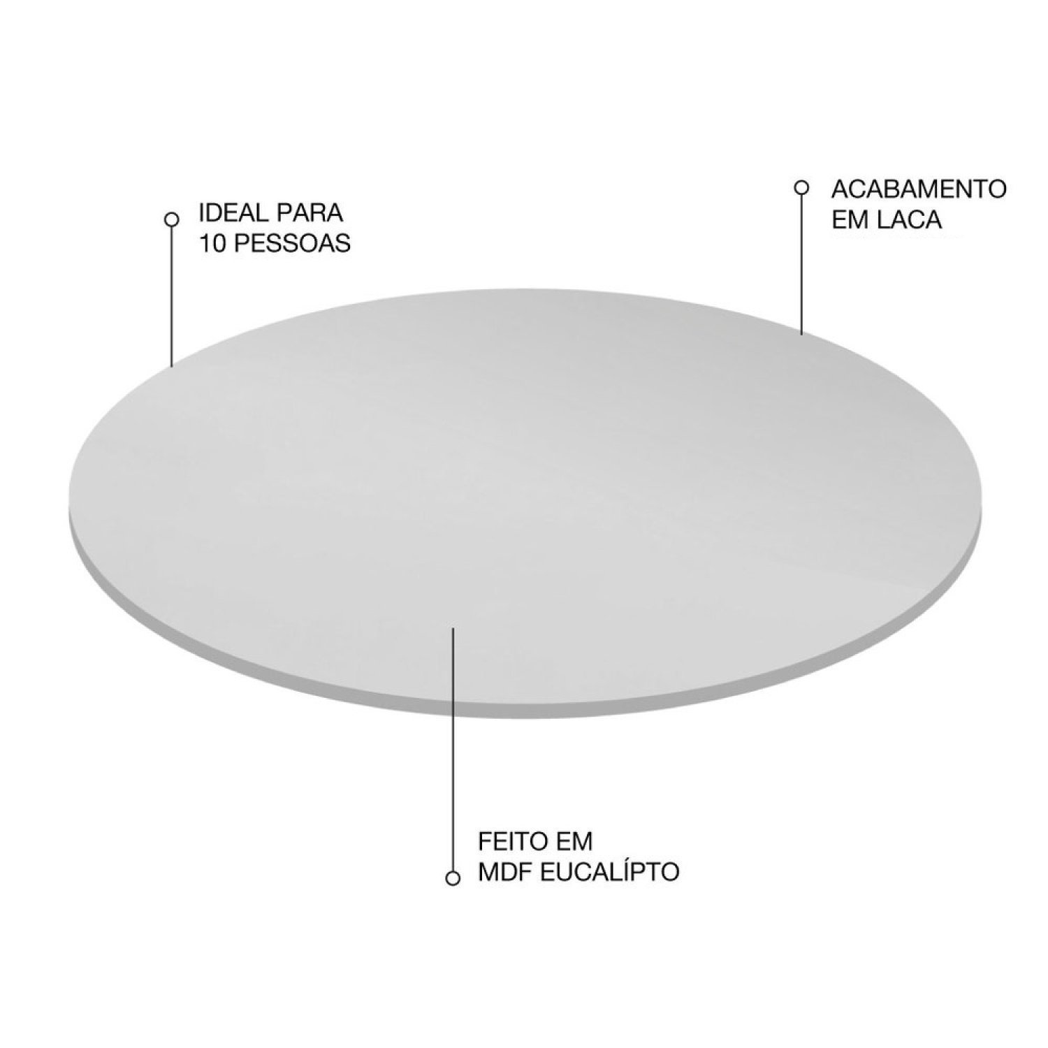 Prato Giratório para Mesa 60cm - 3