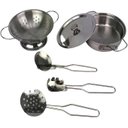 Ver imagem 1 de Kit Panelinha Cozinha Inox Escorredor Infantil 890-2 - Braskit