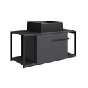 Ver imagem 2 de Gabinete Suspenso para Banheiro 80cm P1019 com Cuba Ametista