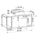 Ver imagem 4 de Gabinete Suspenso para Banheiro 80cm P1019 com Cuba Ametista Preto/Grafite