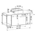 Ver imagem 5 de Gabinete Suspenso para Banheiro 80cm P1019 com Cuba Ametista Branco/Preto
