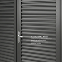 Ver imagem 4 de Portão Pantográfico Laminado 3 Folhas Veneziana Cinza 215x245cm Mecal Abertura Esquerda