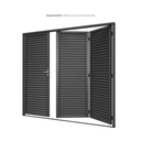 Ver imagem 7 de Portão Pantográfico Laminado 3 Folhas Veneziana Cinza 215x245cm Mecal Abertura Esquerda