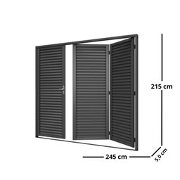 Portão Pantográfico 3f Laminado 215cmx245cm Mecal - 3