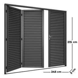 Portão Pantográfico 3f Laminado 215cmx245cm Mecal - 4