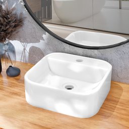 Cuba Pia para Banheiro Lavabo Apoio Sobrepor C/furo Torneira - 6