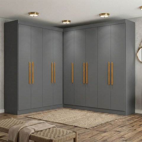 Guarda-Roupa Modulação 9 Portas Canto Paris