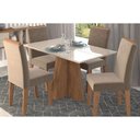 Ver imagem 1 de Mesa Cozinha Patricia 130 + 4 Cad Tais Nature/Choco Cimol