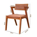 Ver imagem 4 de Conjunto Mesa Bérgamo Tampo c/ Detalhe e 8 Cadeiras Madeira Maciça e Estofada Ímola Courino Marrom