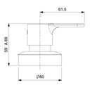 Ver imagem 2 de Acabamento de Registro Base Reforma 1/2, 3/4, 1 L20 Roca
