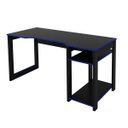 Ver imagem 2 de Mesa para Computador Gamer Streamer 2 Prateleiras Preto/azul - Fdecor