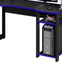Ver imagem 4 de Mesa para Computador Gamer Streamer 2 Prateleiras Preto/azul - Fdecor