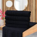 Ver imagem 1 de Kit 6 Toalhas de Piso Hotel Atacado Alta Absorção Prata - Preto