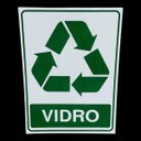 Ver imagem 3 de Kit 2 Placa Adesiva Sinalização Lixo Vidro 15x20 Cm Adesivo