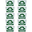 Ver imagem 5 de Kit 2 Placa Adesiva Sinalização Lixo Vidro 15x20 Cm Adesivo