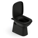 Ver imagem 6 de Kit Bacia Convencional, Assento Termofixo com Queda Amortecida e Complementos e Instalação Debba Cla Preto/Matte Black Roca
