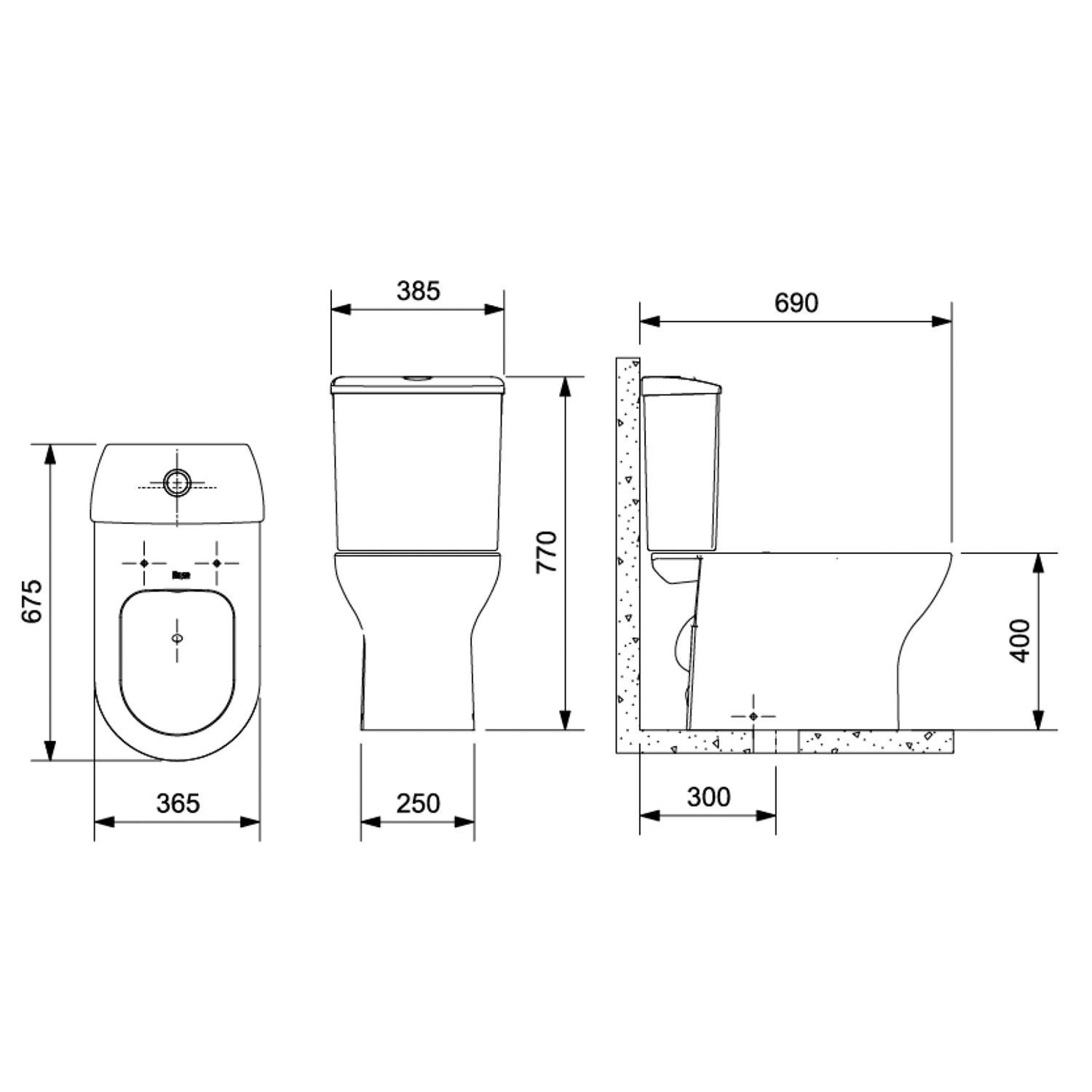 Kit Bacia com Caixa, Assento Termofixo com Queda Amortecida e Complementos de Instalação Nexo Roca - 2