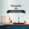 Adesivo de Parede Cantinho do Churrasco Decoração Área Gourmet Kanto Store Preto - 4