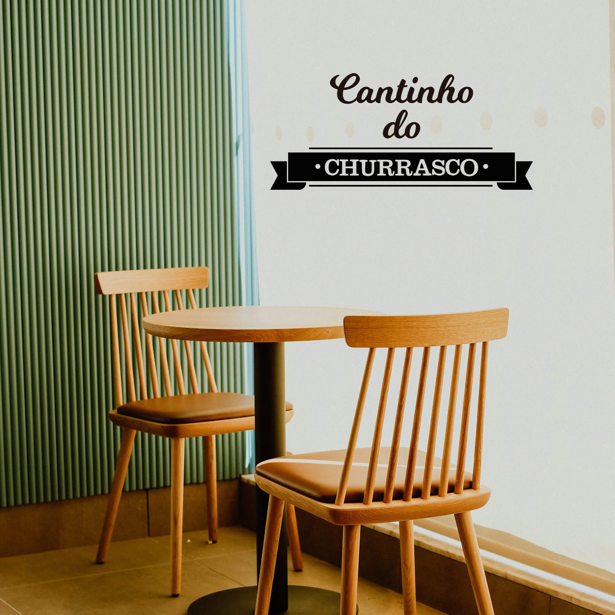 Adesivo de Parede Cantinho do Churrasco Decoração Área Gourmet Kanto Store Preto - 1