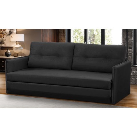 Sofá Cama 2 Lugares 1,50m Luisa Suede Adonai Estofados