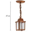 Ver imagem 3 de Luminária Pendente para Teto Vintage Cobre Dital Área Externa e Interna 37cm Bivolt