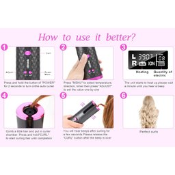 Modelador de Cabelo Automático sem Fio Portátil para Modelar o Cabelo a Qualquer Hora, em Qualquer L - 2
