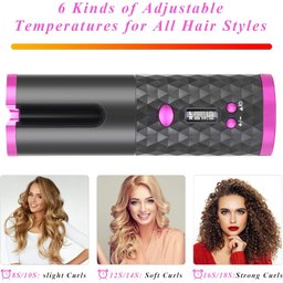 Modelador de Cabelo Automático sem Fio Portátil para Modelar o Cabelo a Qualquer Hora, em Qualquer L - 4