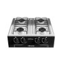 Fogão Portátil 4 Bocas Mesa em Inox Asiatico Braslar - Preto - 5