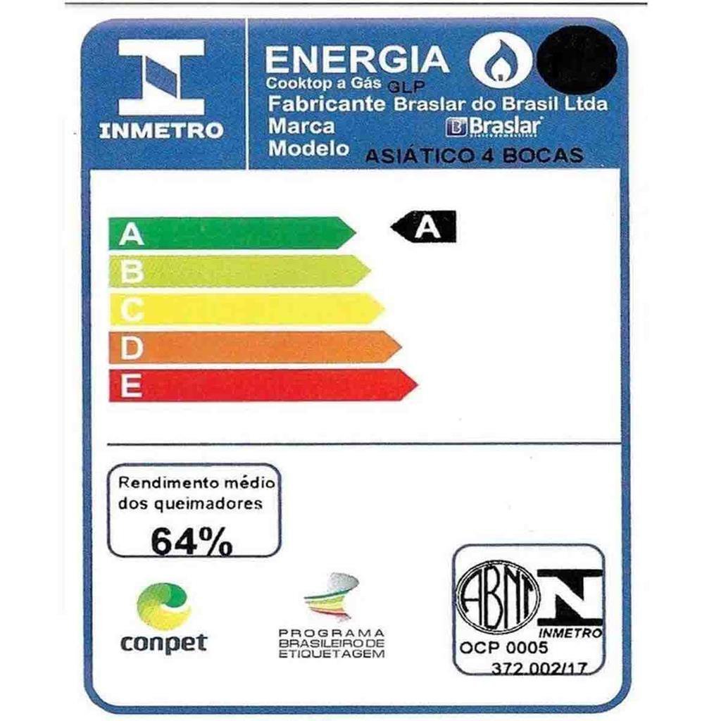 Fogão Portátil 4 Bocas Mesa em Inox Asiatico Braslar - Preto - 4