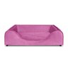 Cama Caminha para Pet Berço para Cachorro e Gato Veludo Rosa Bz Home Decor - 3
