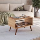 Ver imagem 1 de Mesa Centro para Sala de Estar Indiana Marrom Freijó